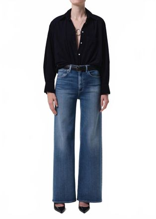 Citizens Of Humanity Lyra Long Wide Leg Jeans In Cooper