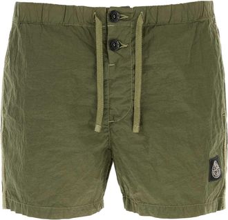 Stone Island Army Green Nylon Swimming Shorts