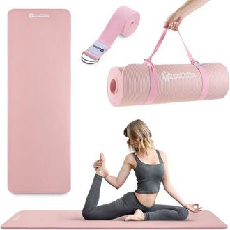 OEM Esteras De Yoga Fitness Nbr 1,5cm Correa De Gimnasia Gruesa Dim 183x61cm Rosa