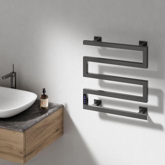 Aquarius DigiTherm Vispa Dry Electric Radiator with LCD Display 510 x 500mm in Grey