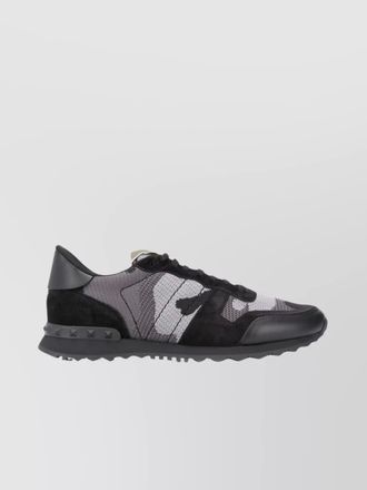 Valentino Garavani suede camouflage low-top sneakers