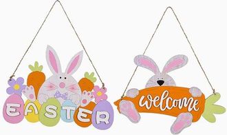 OEM 6 Colgadores De Puerta De Pascua - 2 Etiquetas De Pascua, Cami&oacute;n De Primavera