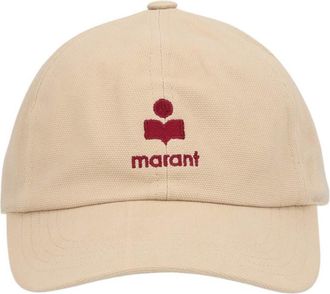 Isabel Marant Beige Logo Baseball Hat