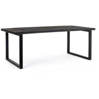 Hellin Hellin - Tavolo Hastings nero in legno di mango e acciaio -Ovale / 200x110