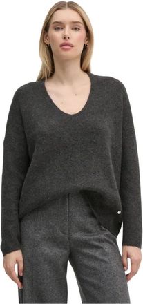 Mos Mosh MOS Mosh, Truien & Vesten, Dames, Grijs, M, Wol, MMThora V-Neck Knit