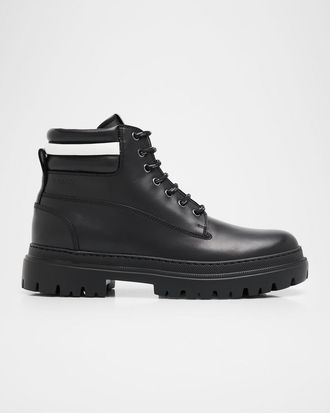 Bally Mens Hallen Leather Combat Boots
