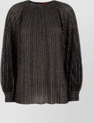 Missoni striped long-sleeve crew-neck relaxed-fit shirt