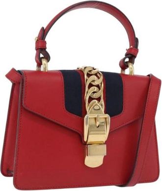 Gucci Pre-owned Vintage Hand Bag - Dames - Vintage Handtas - Rood - ONE Size - Leer - Vintage
