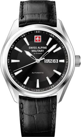 Swiss Alpine Military Herenhorloge Automatisch met saffierkristal 7090.2537 - Heren - Horloges - Grijs - ONE Size - Accessoires