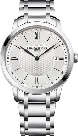 Baume & Mercier Classima Bracelet Watch, 40mm in Silver at Nordstrom