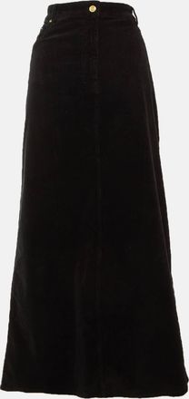 Ganni Ganni Black Corduroy Maxi Skirt