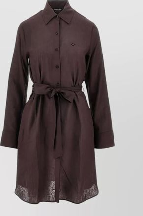Emporio Armani long sleeve dress coverup waist tie