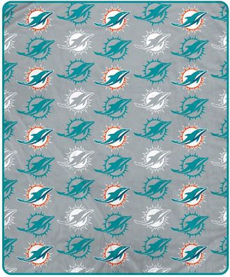 Pegasus Sports Miami Dolphins Nfl Team Signature Logo Fleece Throw