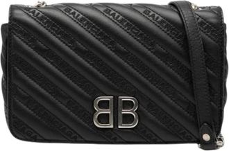 Balenciaga Pre-owned Cross Body Bags, female, Black, Size: ONE SIZE Pre-owned Leather Crossbody Bag