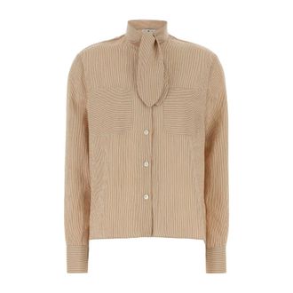 Pantaloni Torino Shirts, female, Beige, Size: M Embroidered Jersey Viola Shirt