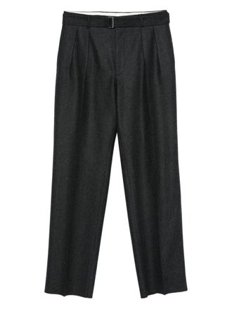 Tagliatore pleated belted trousers - men - Fabric - 50 - Grey