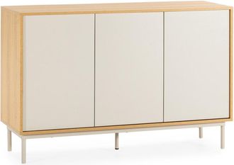 HOMN Aparador 3 puertas color roble/gris