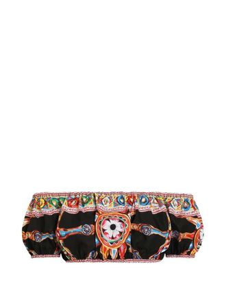 Dolce & Gabbana Popeline-Oberteil mit Carretto-Print
