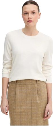 Barbour Oakley Ronde Hals Trui - Dames - Ronde hals truien - Wit - M - Katoen - Truien & Vesten