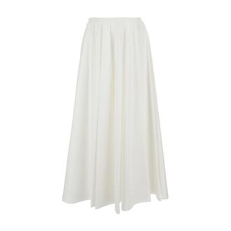 Givenchy Rokken, Dames, Wit, S, Katoen, A-lijn rok met uitlopend ontwerp