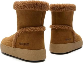 Moon Boot Shearling-trimmed Suede Boots
