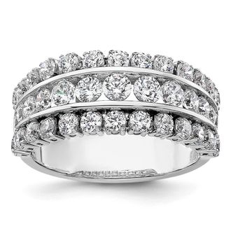 Diamond2Deal 14k White Gold Lab Grown Diamond Wedding Band Ring 2.1Ct Clarity- VS Color- G-H