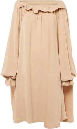 Maison Margiela Abito oversize con ruches - Toni neutri