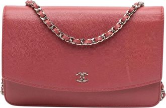 Chanel Pre-owned Chain Wallet - Dames - Vintage Mini Tas - Rood - ONE Size - Vintage