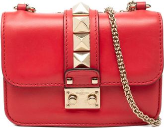 Valentino Pre-owned Valentino Mini Leather Rockstud Glam Lock Crossbody Ladies KGF1I2JKBZK43357