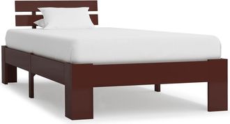 vidaXL Vidaxl - Estructura Cama Sin Colch&oacute;n Madera Pino Marr&oacute;n Oscuro 100x200cm