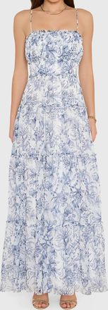 Amanda Uprichard Willow Maxi Dress In Deep Sea
