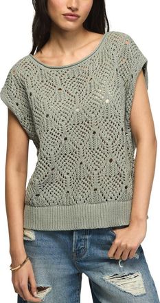 Lucky Brand Open Stitch Sweater in Chinois Green at Nordstrom, Size X-Small