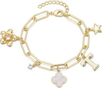 Adornia Initial Charm Bracelet in Gold-T at Nordstrom Rack