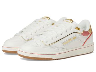 Reebok Womens Club C Bulc Clean Angel Reese, Chalk/Sunset Coral/Chalk, 13