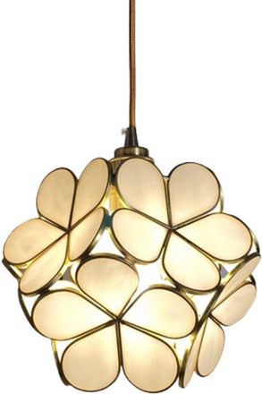 OEM L&aacute;mpara Colgante De Techo Estilo Tiffany - Blanco Crema - 21 Cm