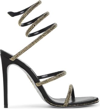 Rene Caovilla Black Square Toe Heels