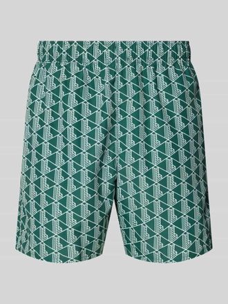 Lacoste Badehose mit Logo-Muster in Gruen, Gr&ouml;&szlig;e XL