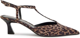 Stuart Weitzman Stuart Weitzman Vinnie 50 Leopard-print Slingback Pumps - Brown Other