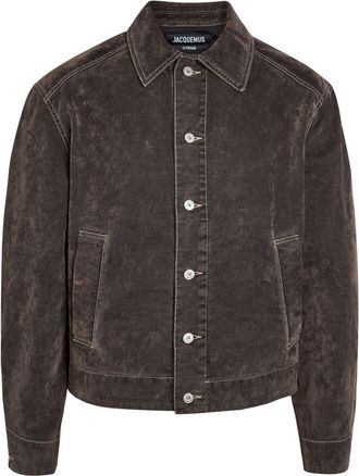 Jacquemus La Veste De-n&icirc;mes Mirada Brushed Denim Jacket - Khaki - 52 (IT52 / XL)