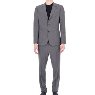 Ermenegildo Zegna Single Breasted Suits, male, Gray, Size: 2XL Techmerino Wash&Go Suit