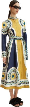 La DoubleJ Sundowner Shirtdress - Dames - Casual kleedjes - Blauw - XL - Katoen - Kleedjes