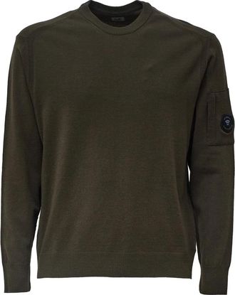 C.P. Company Extrafine Merino Crewneck - Heren - Ronde hals truien - Groen - L - Wol - Truien & Vesten