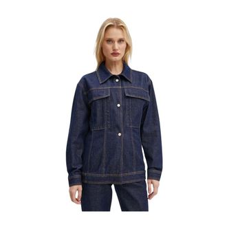 &Aacute;eron Jassen, Dames, Blauw, M, Denim, Roisin Denim Jacket