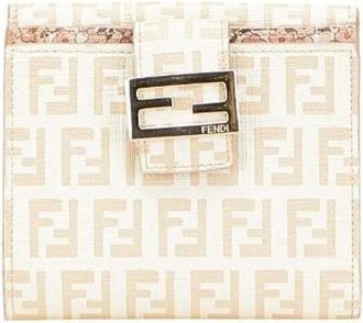 Fendi Pre-owned Wallets, female, Beige, Size: ONE SIZE Pre-owned Plastic wallets