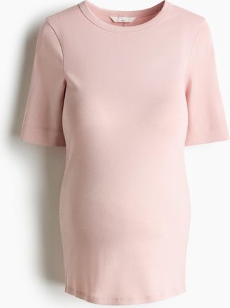 H&M MAMA Figurbetontes T-Shirt - Hellrosa