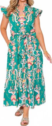Jude Connally Mirabella Stretch Maxi Dress In Green