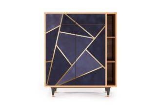 StoryZ Aparador azul 2 cajones y 2 puertas L 94 cm