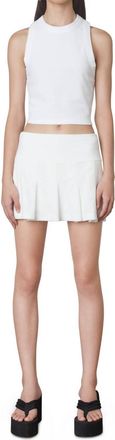 Nia Addie Rae Pleated Skort In White
