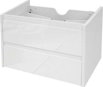 Hhg Hhg - Nunca Usado] Mueble Bajo Lavabo 615, Lavabo Bajo Lavabo Ba&ntilde;o, Alto Brillo Cierre Suave 50x60cm, Blanco