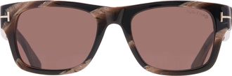 Tom Ford Smith-02 Brown Square Mens Sunglasses FT1303 64E 53